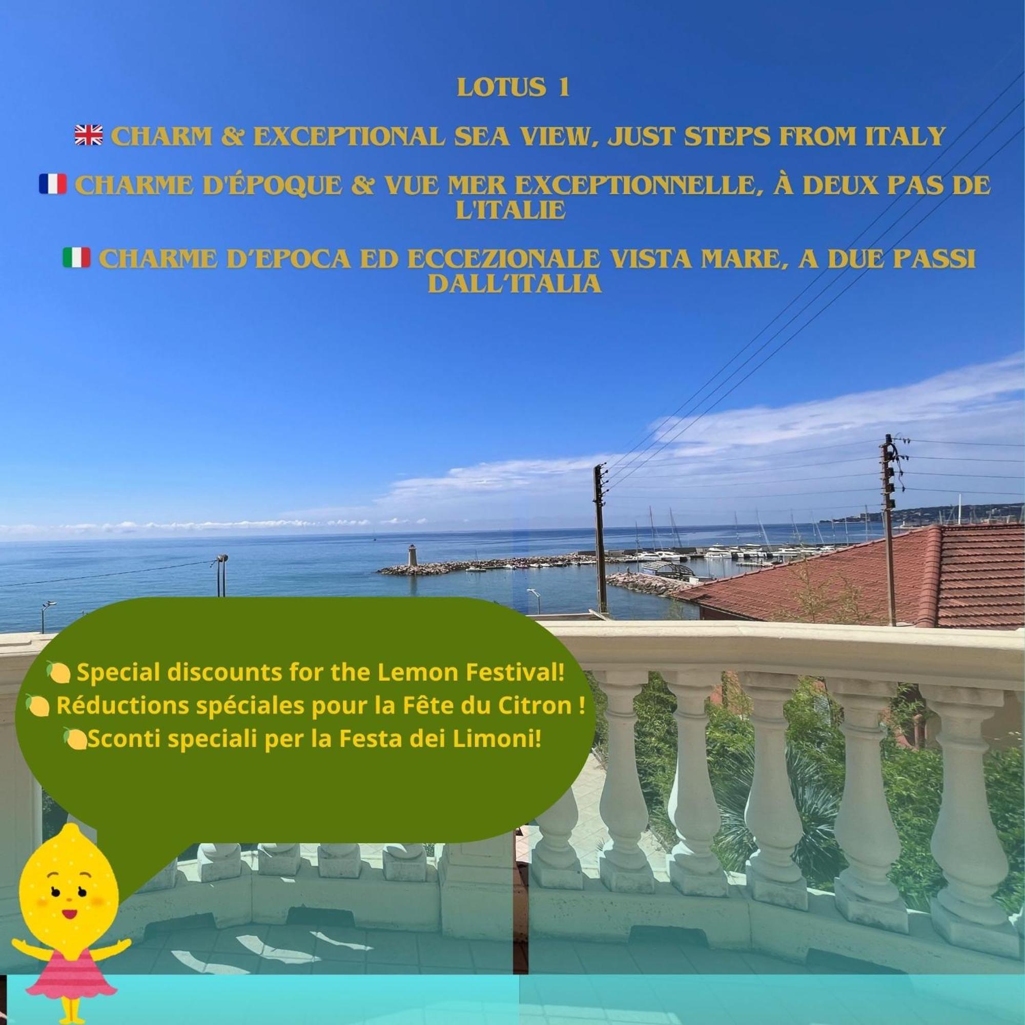 Appartamento 10' Monaco - 10' Italia - Incantevole Vista Mare